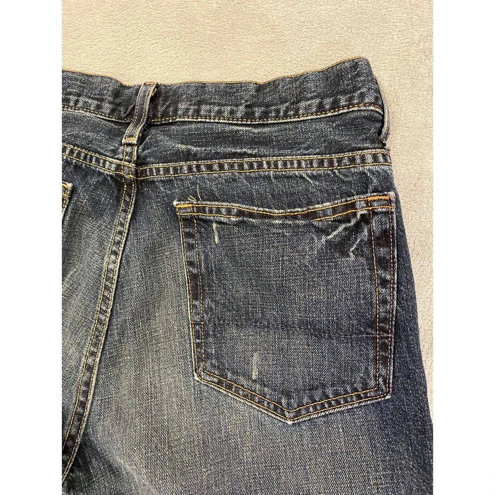 J Crew Jeans Mens 32x32 Blue Dark Wash Denim Measures 32x32 Handmade In Canada